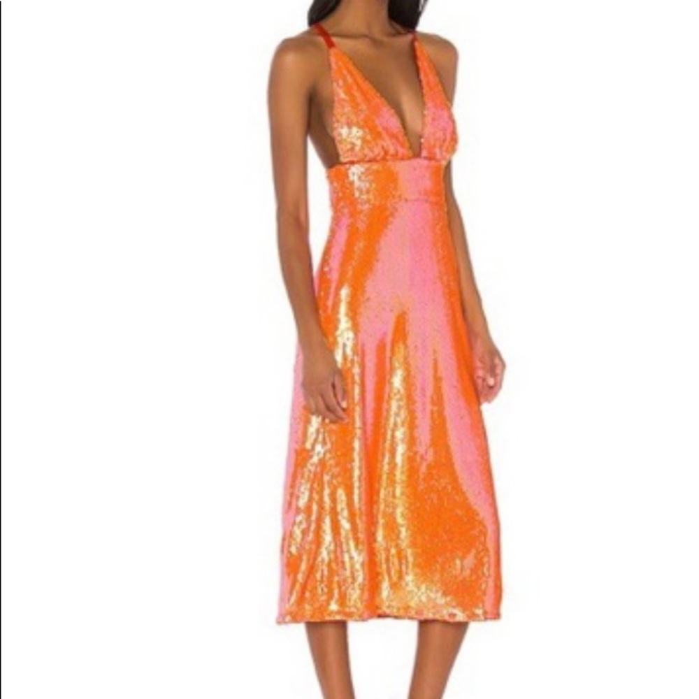 Song of Styles Orange sequins dress